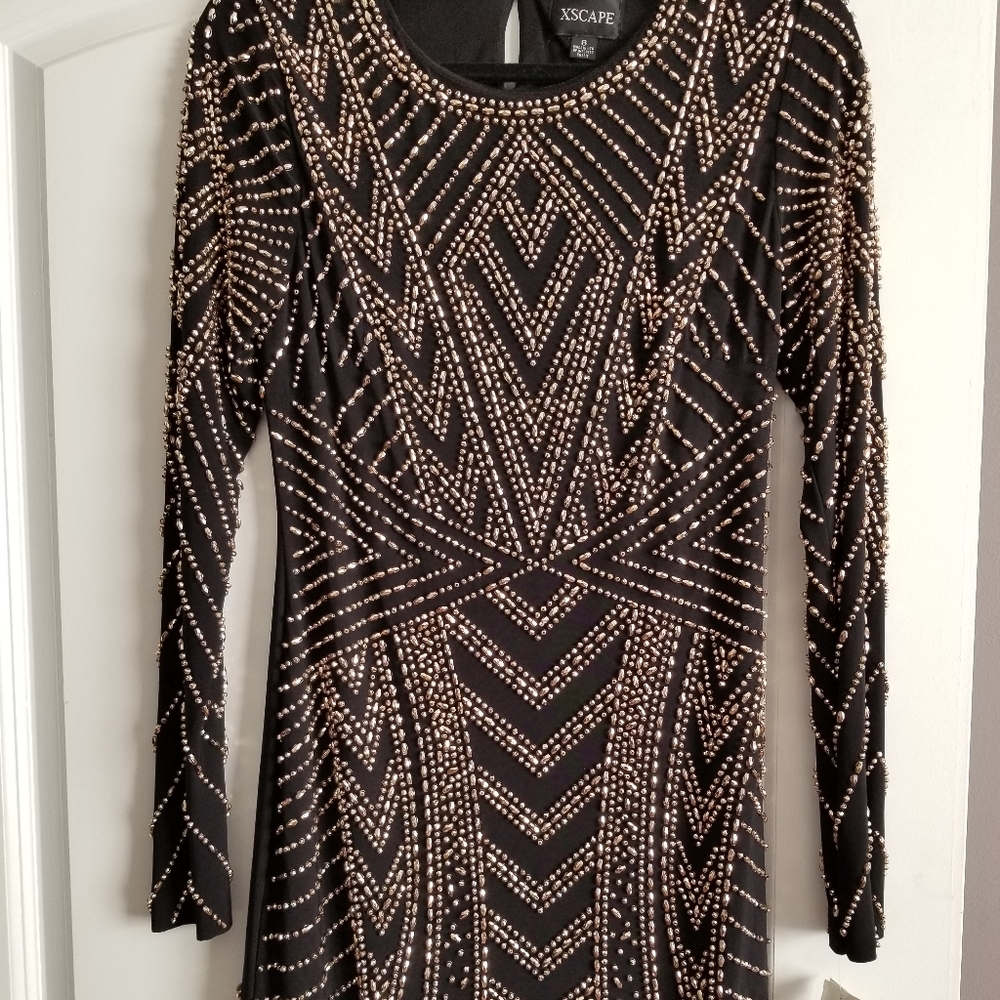 Xscape Beated Dress - Picture 2 of 5